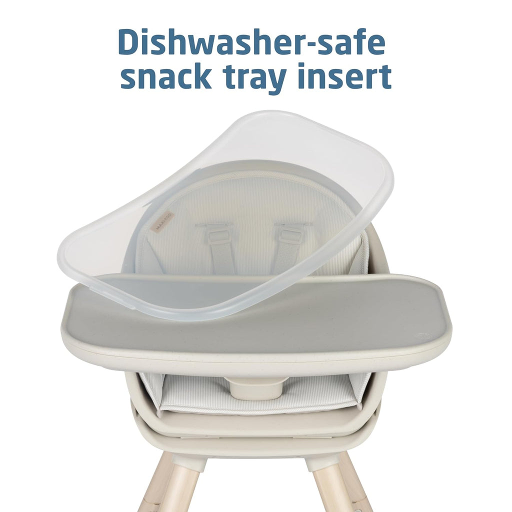 Maxi-Cosi Moa 8-in-1 High Chairs for Babies and Toddlers, Machine Washable Infant High Chair, Compact, Convertible High Chair Lightweight Design, Classic Oat