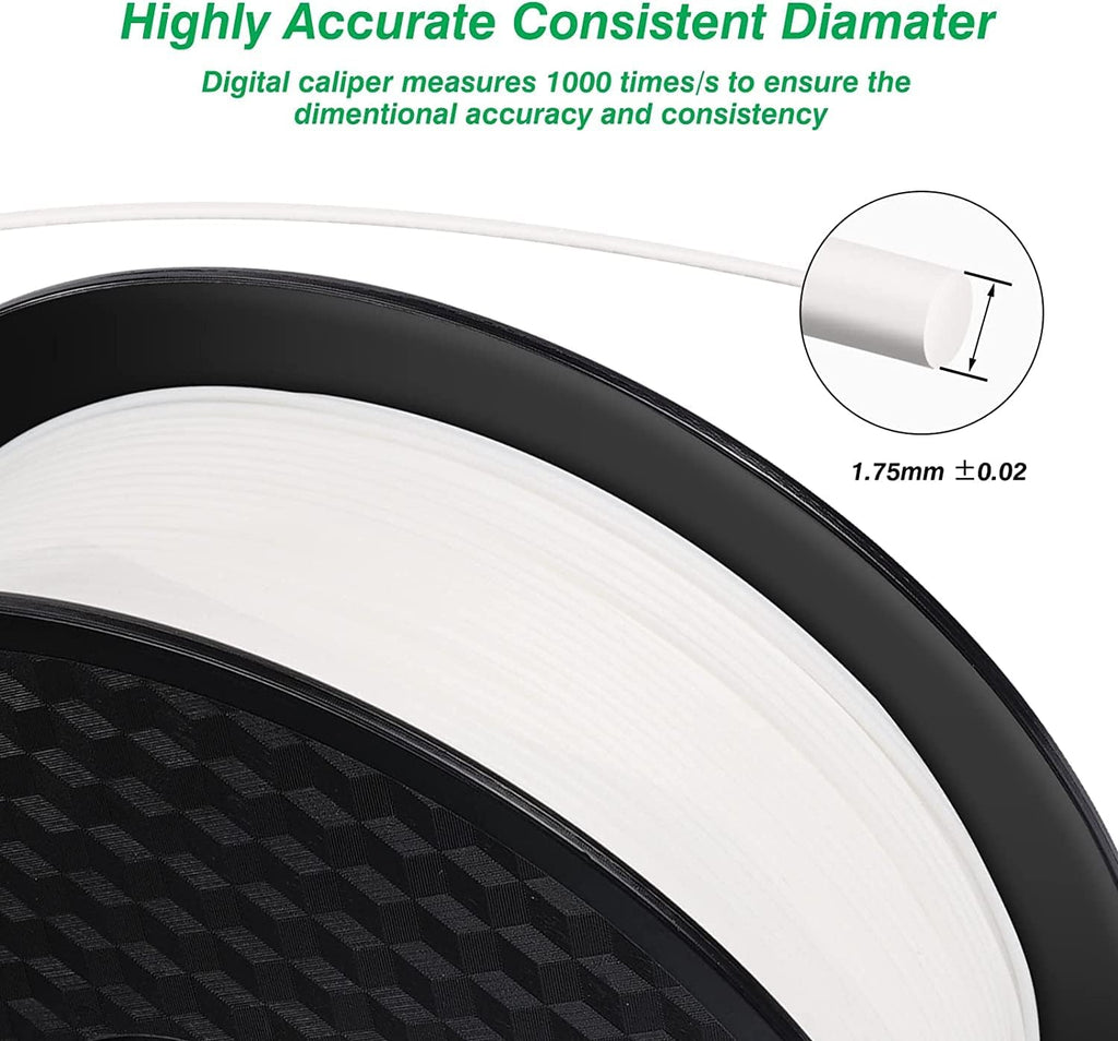 Kingroon PLA 3D Printer Filament,10 Rolls, Dimensional Accuracy +/- 0.02 mm, 10kg Spool(22lbs), 1.75 mm，5Black+5White