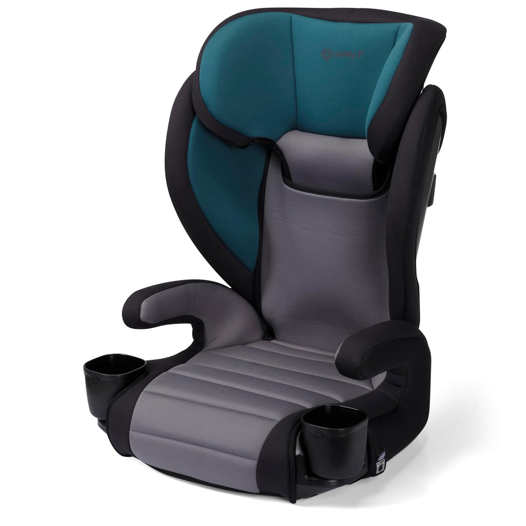 Safety 1st Grow and Go 2-in-1 Booster Car Seat with ComfortWings, Converts High-Back to Backless, 19' Wide, Fits 3 Across, Lightweight, Foldable, Easy-Clean, Cup Holders, 40-100 lbs, Sea Serpent