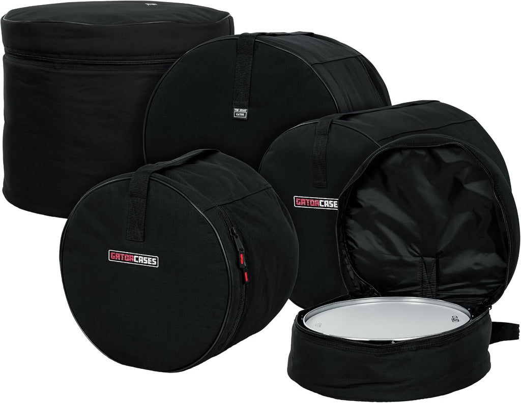 Gator GP-FUSION-100 Cases Protechtor Series 5 piece Padded Drum Bag Set for Fusion Kits, 22' Kick, 10' Tom, 12' Tom, 14' Tom, 14' Snare, Black