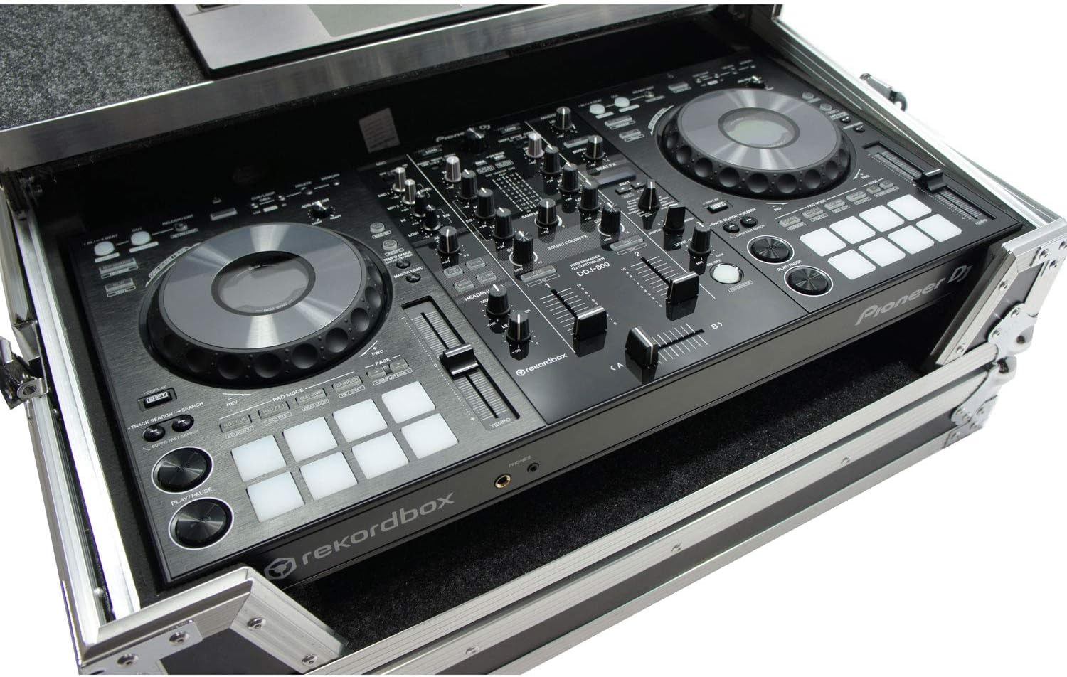 Harmony Audio HCDDJ800WLT1U Flight Glide Laptop Stand DJ 1U Rack Case Compatible with Pioneer DDJ-800
