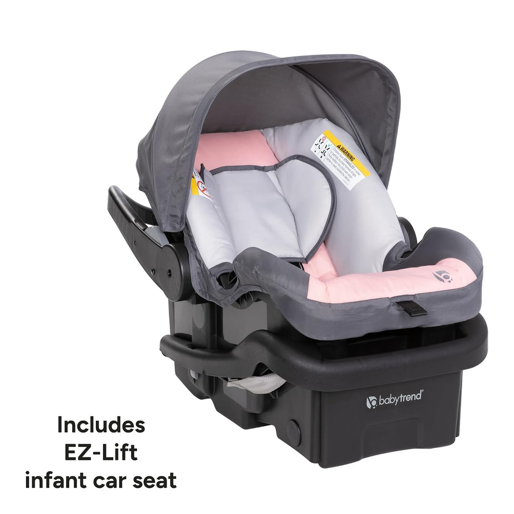 Baby Trend Venture 3-Wheel Stroller Travel System, Dash Pink