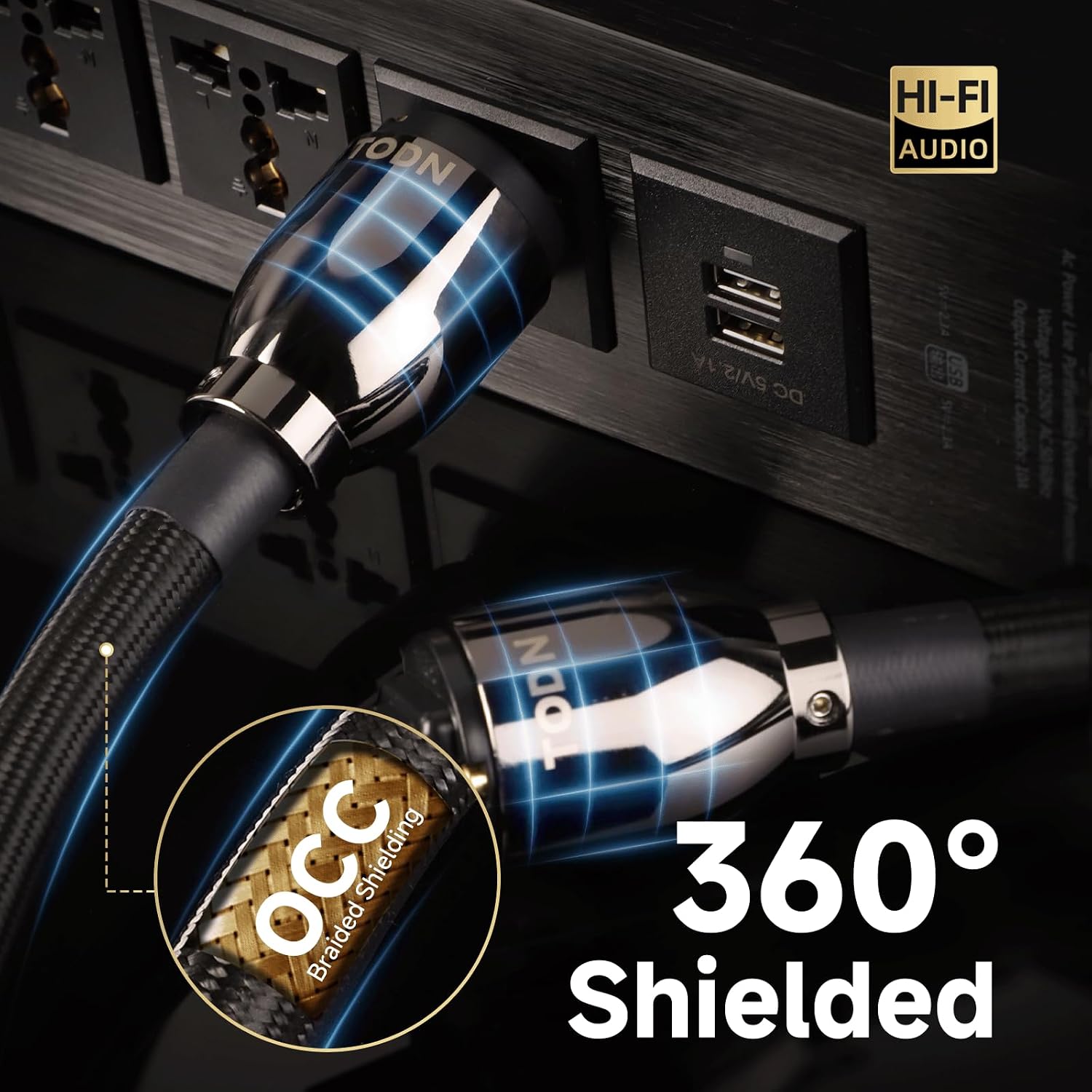 TODN High End Power Cable and Power Conditioner for Audio Equipment, Home Theater