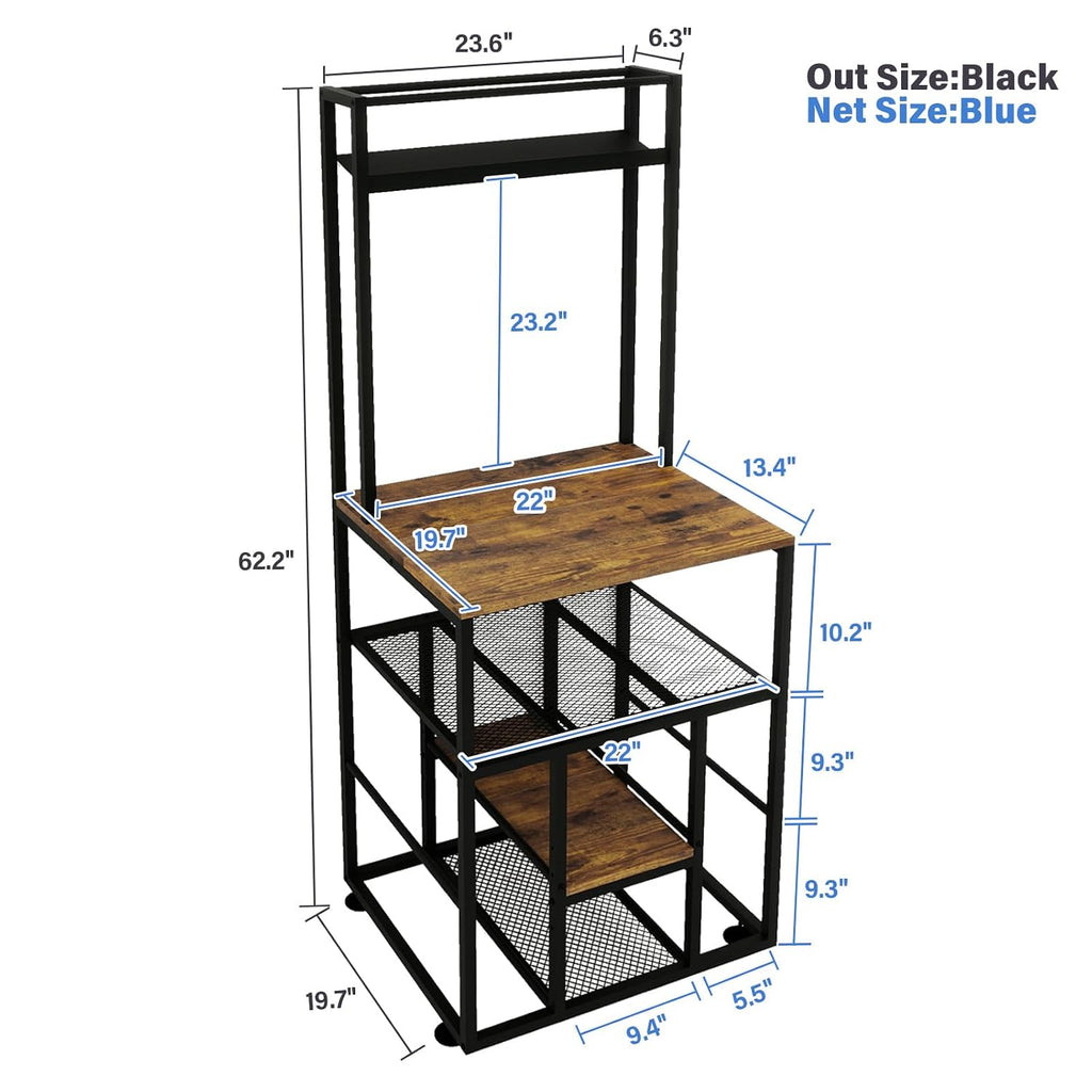 PUNCIA 3-Tier Heavy Duty 3D Printer Stand with Filament Storage Rack – Sturdy Organizer for PLA ABS PETG Spools, Compatible with FDM SLA Resin Printers, Durable Shelf for Home Studio Workshop Makers