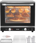 VEVOR Commercial Countertop Oven, 66L 4-Tier Toaster Ovens with Tempered Glass Door, Wire Racks & Tray, 2800W Stainless Steel Baking Ovens for Restaurant Bakery (AC208~240V,60Hz, 6-20P Plug & Outlet)