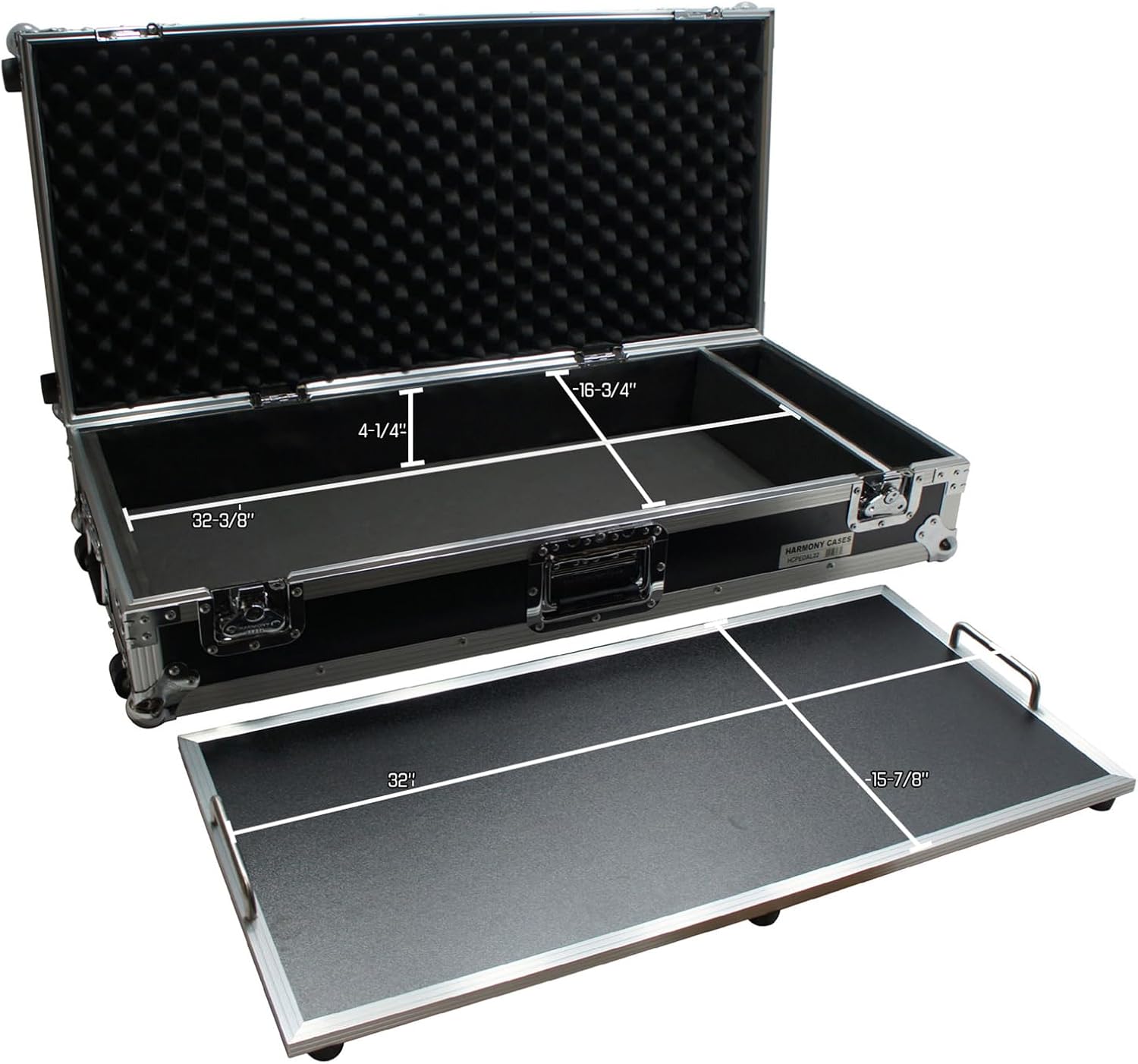 Harmony Audio Cases HCPEDAL32 Custom Hard ATA Flight 32' Guitar Pedal Compatible with Case