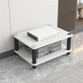 1/2/3/4 Tier Audio Rack Tower AV Media Stand Media Audio Tower Cabinet Entertainment Stereo Racks Audio/Video Component Cabinet AV Equipment Cabinet Display Stand,White,2 Tier