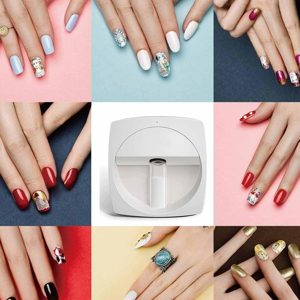 Digital Mobile Nail Art Printer, 3D Smart Nail Painting Machine, Support WiFi/DIY/USB, 2400Dpi Printing Resolution, for Kid/Nail Studio/Manicurist/Nail Lovers