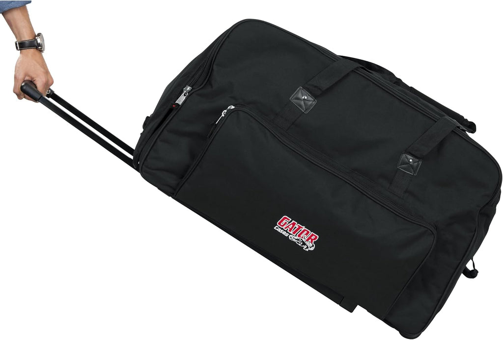 Gator Cases Rolling Speaker Bag for Standard Format 15' Loudspeakers with Retractable Pull Handle (GPA-715)