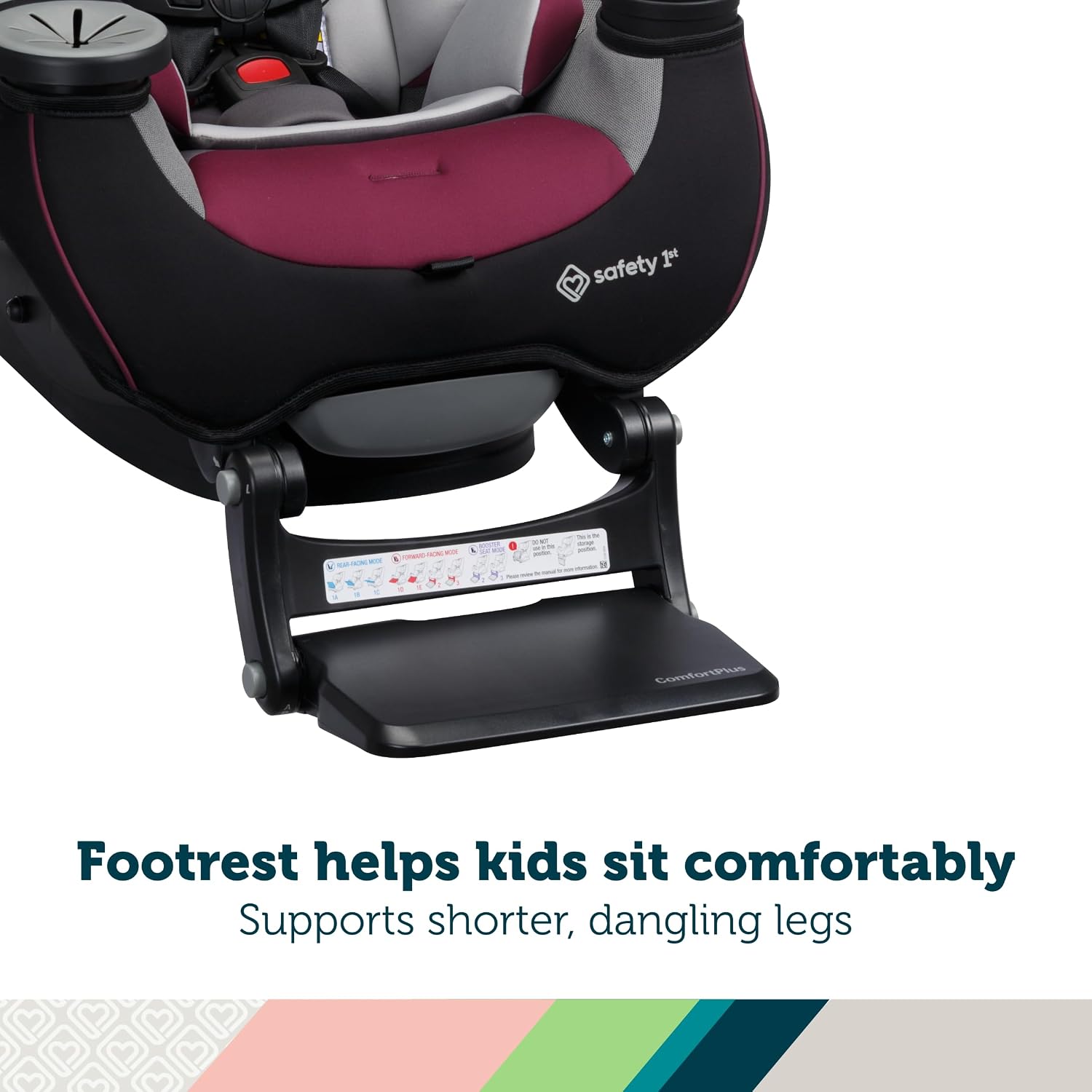 Safety 1st Grow and Go Extend 'n Ride LX All-in-One Convertible Car Seat, Black Pepper