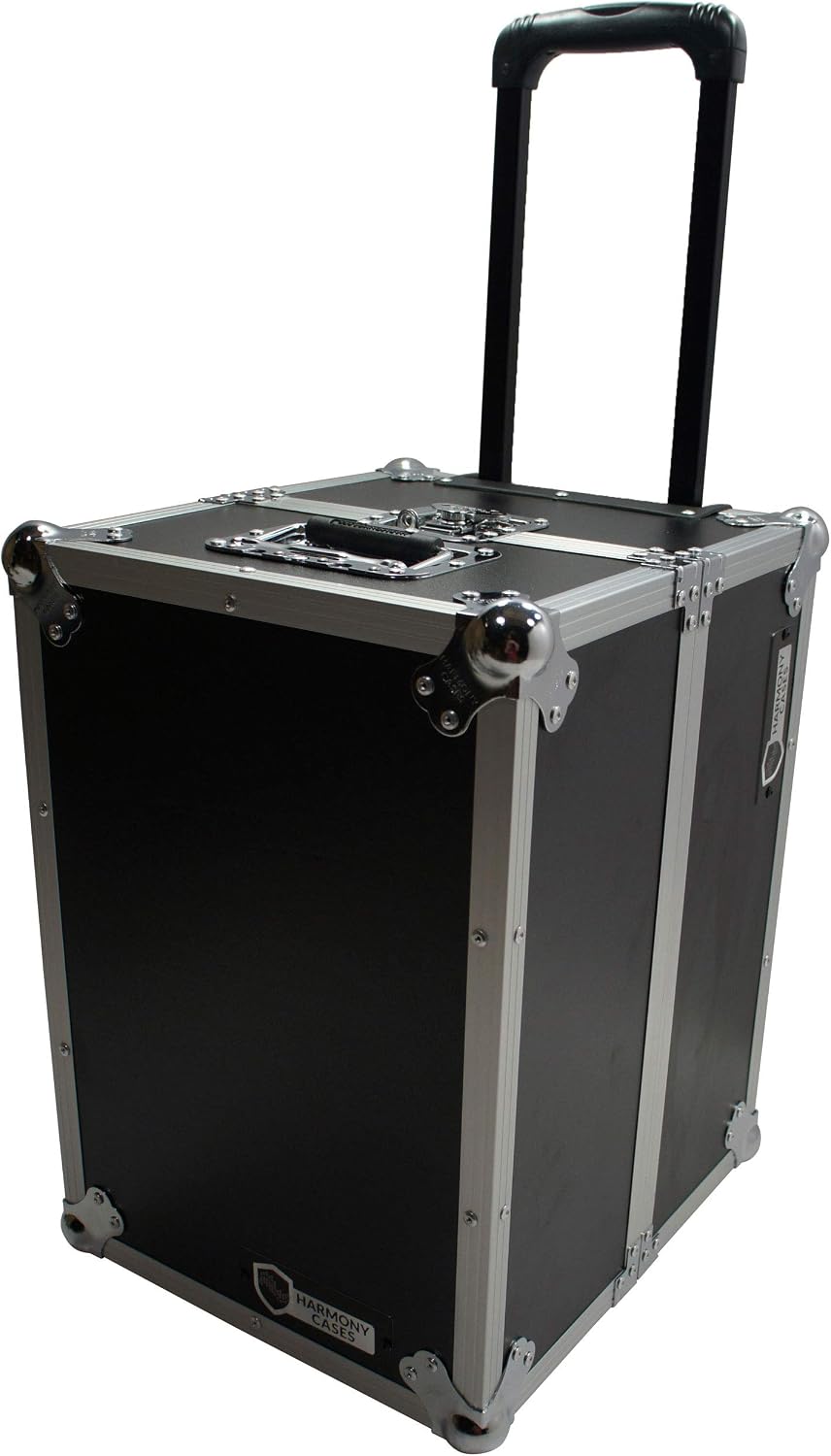 Harmony Audio Case HCLPHWE Rolling Flight Case Wheels & Handle 100 LP Vinyl Records