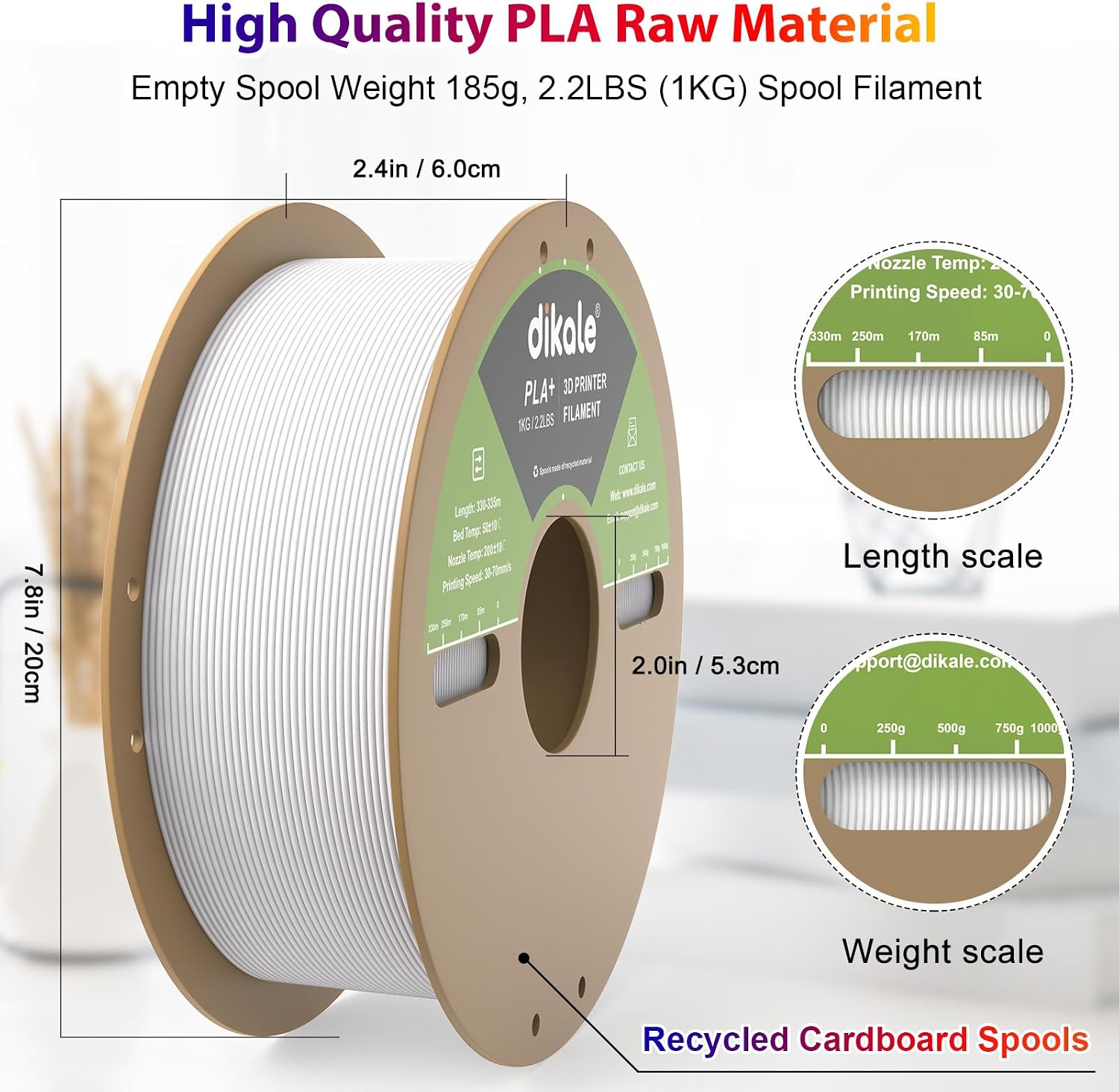 PLA Pro 3D Printer Filament 10 Packs, 1.75mm No Tangle, Each Spool Net Weight 1KG, in Total 10KG Bundles, Black+White+Grey+Clear+Blue+Green+Orange+Red+Yellow+Purple