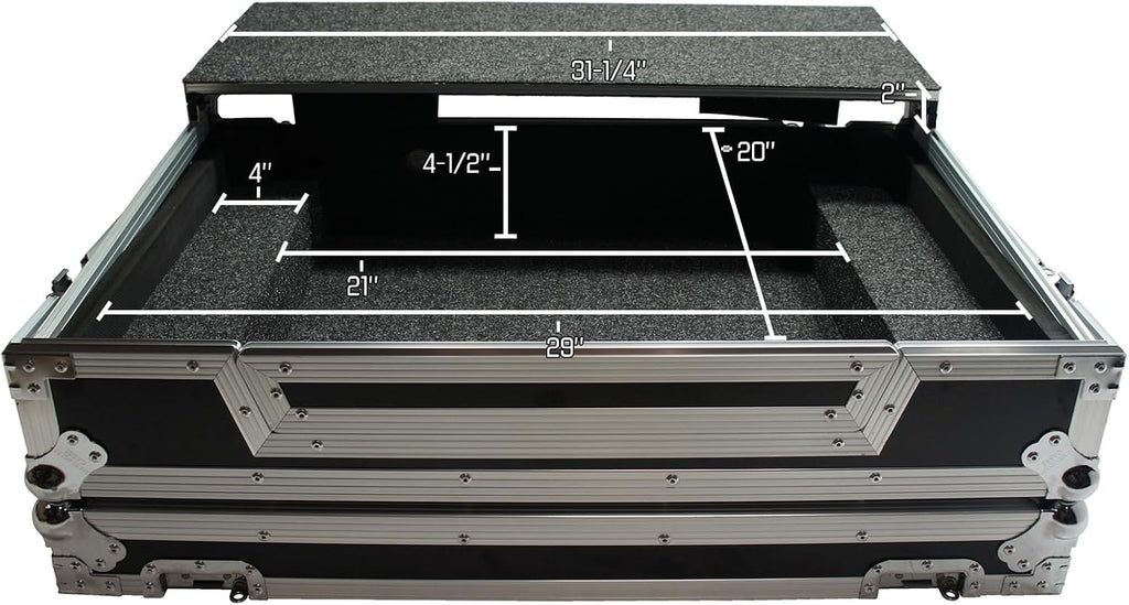 Harmony Audio HCMCX8000LT Flight Glide Laptop Stand DJ Custom Case Compatible with Denon MCX8000
