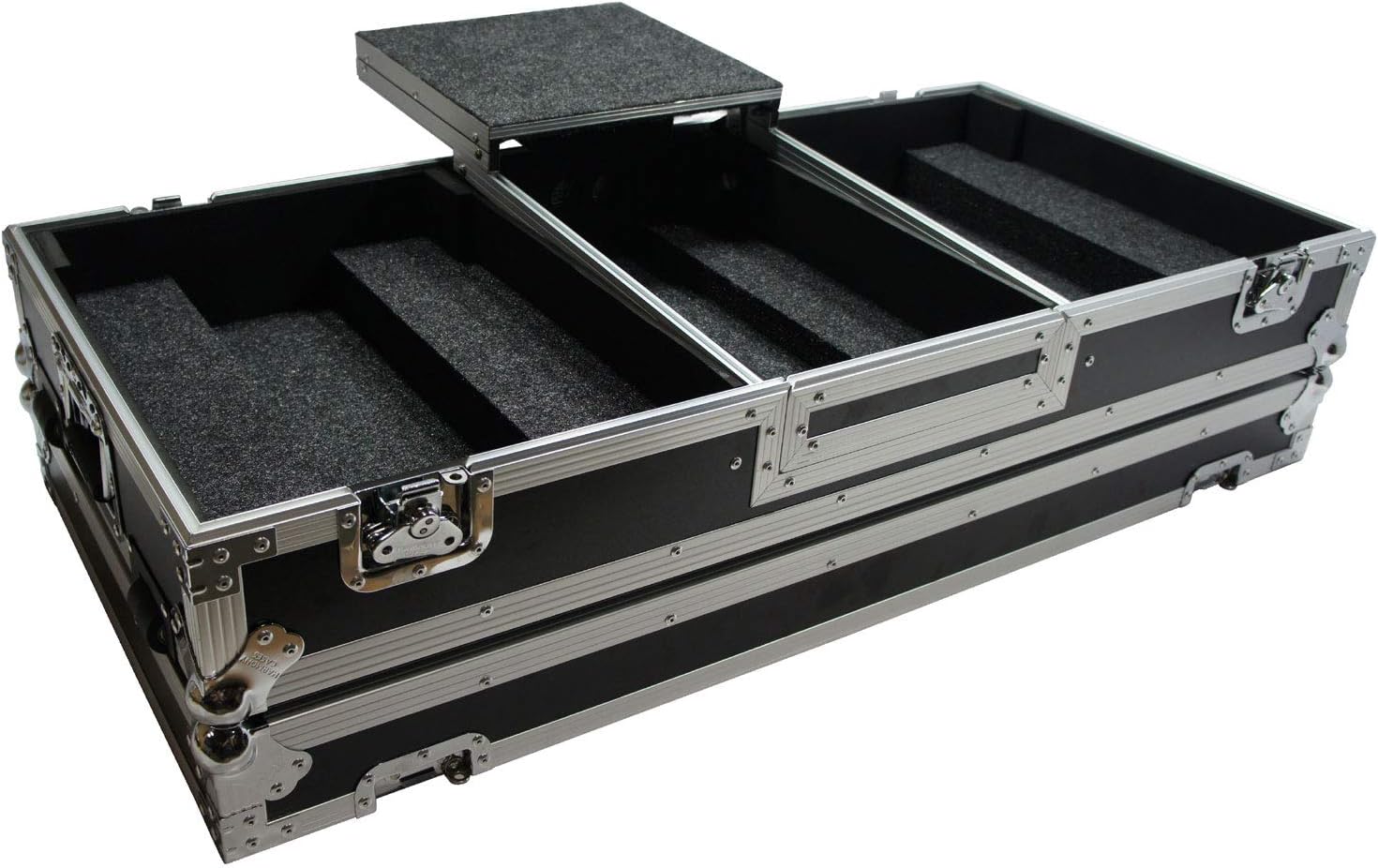 Harmony Audio HC2T1272WLT DJ Battle Coffin Compatible with (2) Rane 12 Turntables & Rane 72 Mixer - Case Only