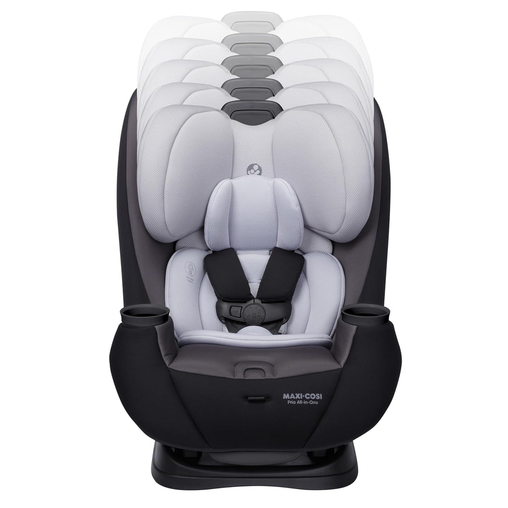 Maxi-Cosi Pria All-in-One Convertible Car Seat, Infant to Toddler Car Seat, Easy-Install Harness, Machine-Washable Cover, 5-100 lbs, Blackened Pearl