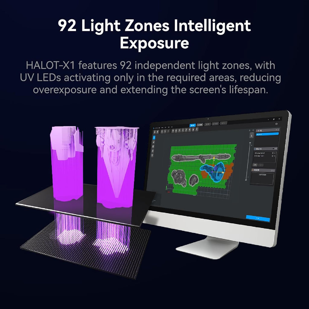 Creality Halot-X1 Combo Resin 3D Printer, 10.1' 16K Mono LCD, 14×19 μm, 170 mm/h High-Speed Printing, Intelligent Resin Management, Fully Assembled Auto Leveling, Large Print Size 8.33*4.66*7.87 in