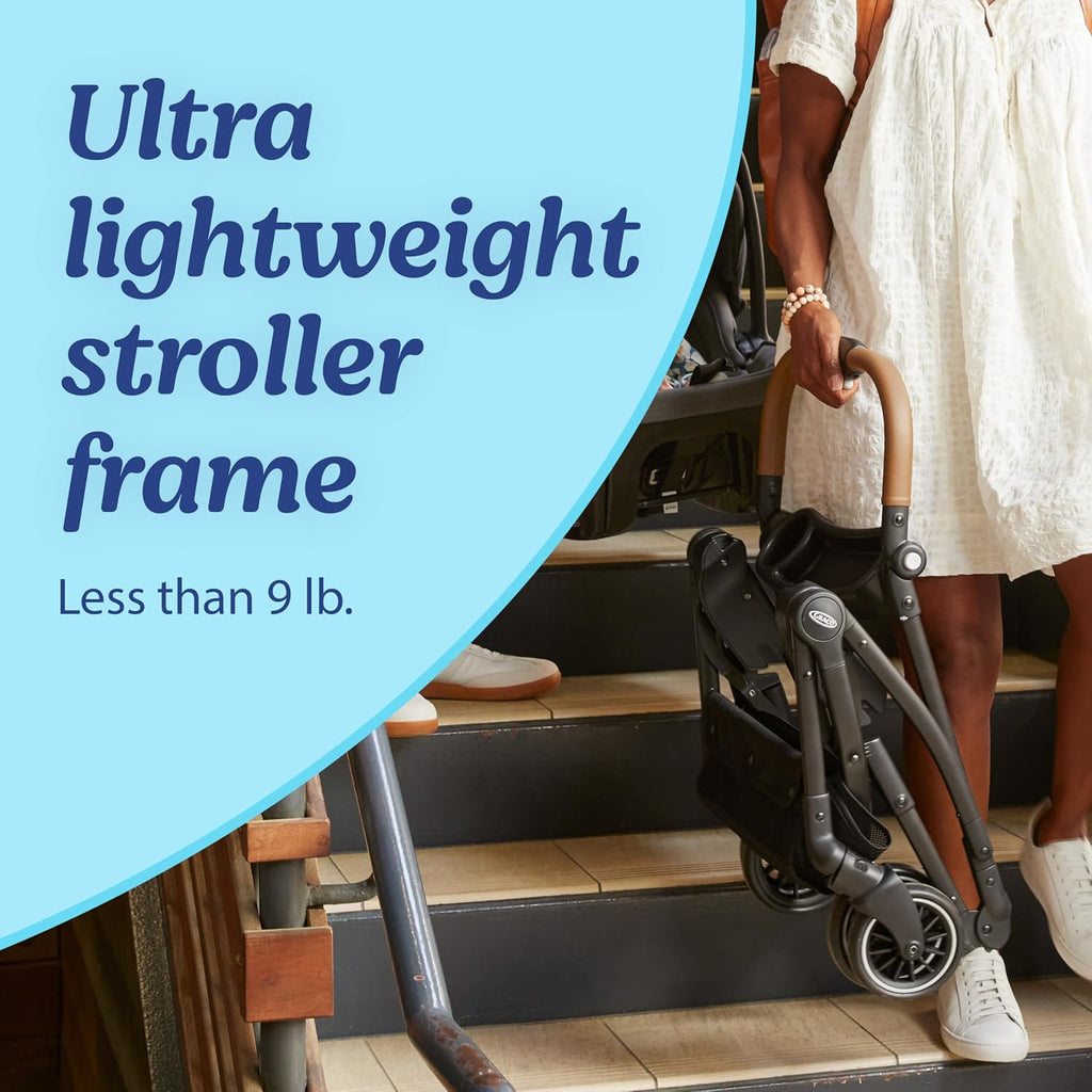 Graco® Gomax Frame Stroller, Accepts All Graco® Infant Car Seats, Backpack Style Lightweight Travel Stroller Frame