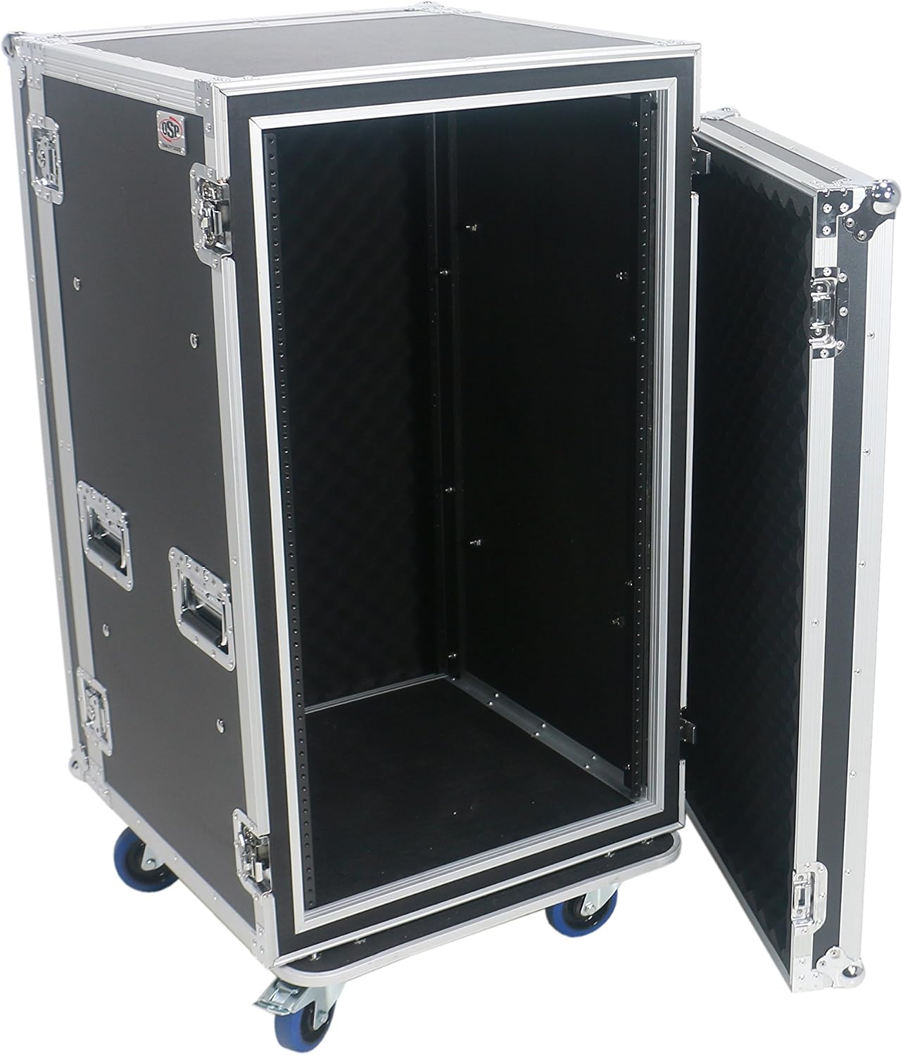 20 Space (20U) ATA Rack Amp Road Shock Mount Case (20' Deep) w/ Casters