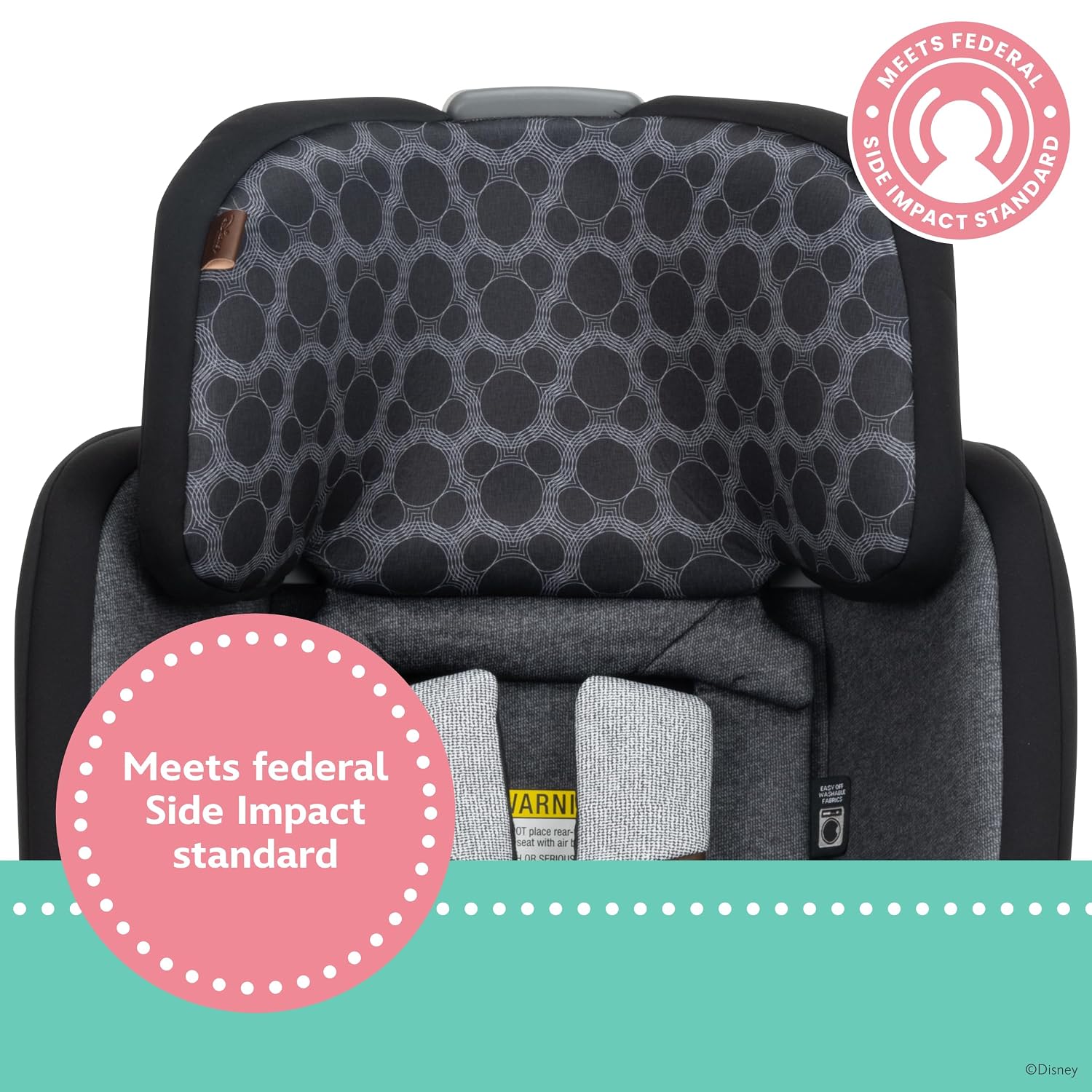 Disney Baby Turn and Go 360 Rotating All-in-One Convertible Car Seat, Vintage Mickey Mouse