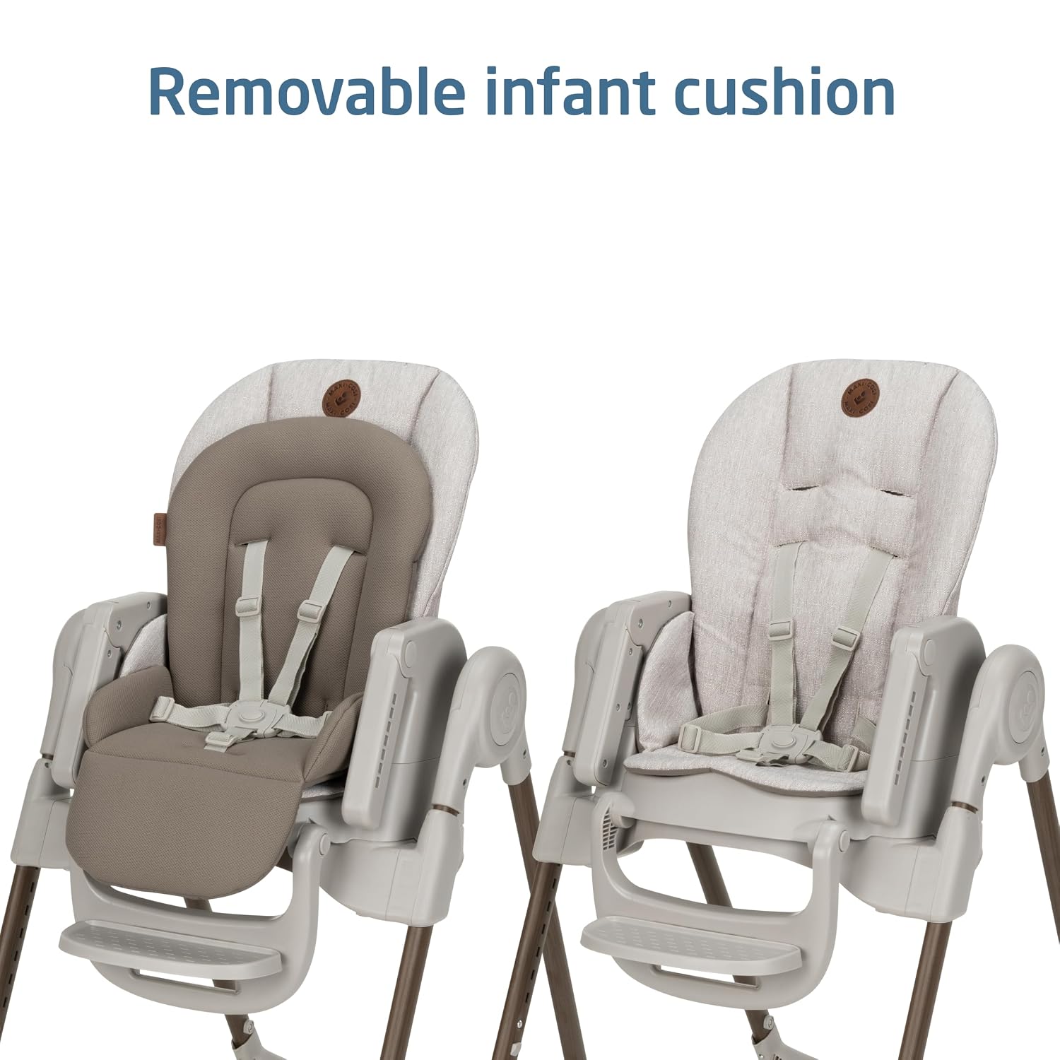 Maxi-Cosi Minla 6-in-1 High Chair for Babies & Toddlers, Portable Foldable Highchair, EcoCare Fabric, 9 Heights, 5 Reclines, 4 Tray Positions, Truffle