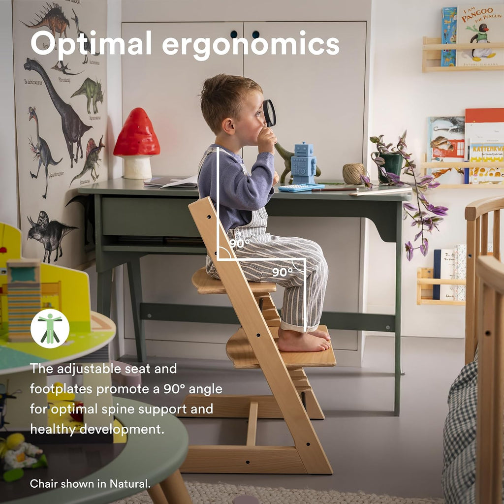 Tripp Trapp Chair from Stokke, Oak - Adjustable, Convertible Chair for Toddlers, Children & Adults - Convenient, Comfortable & Ergonomic - Classic Design