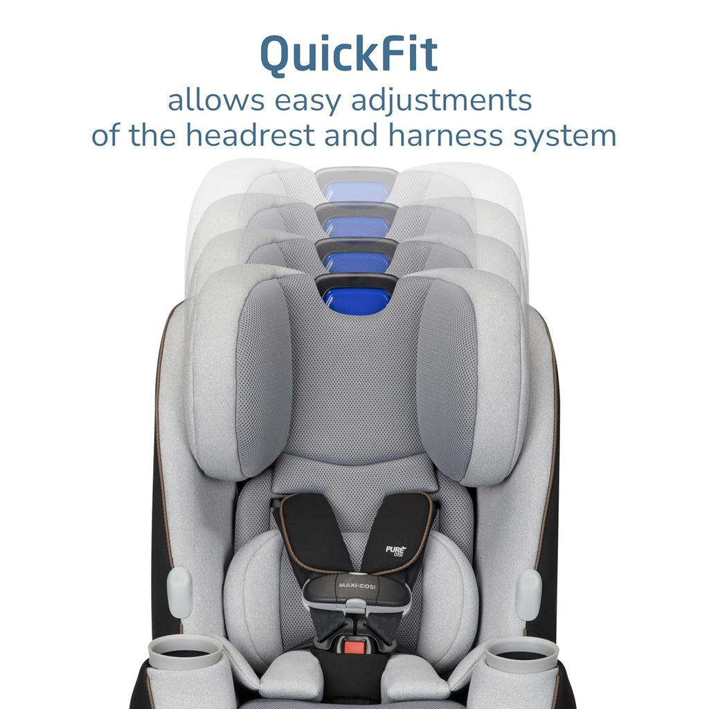 Maxi-Cosi Pria Chill All-in-One Convertible Car Seat, VentMax Fan Technology, QuikFit Harness, ReclineFit, Dishwasher-Safe Cup Holders, Newborn to 10 Years