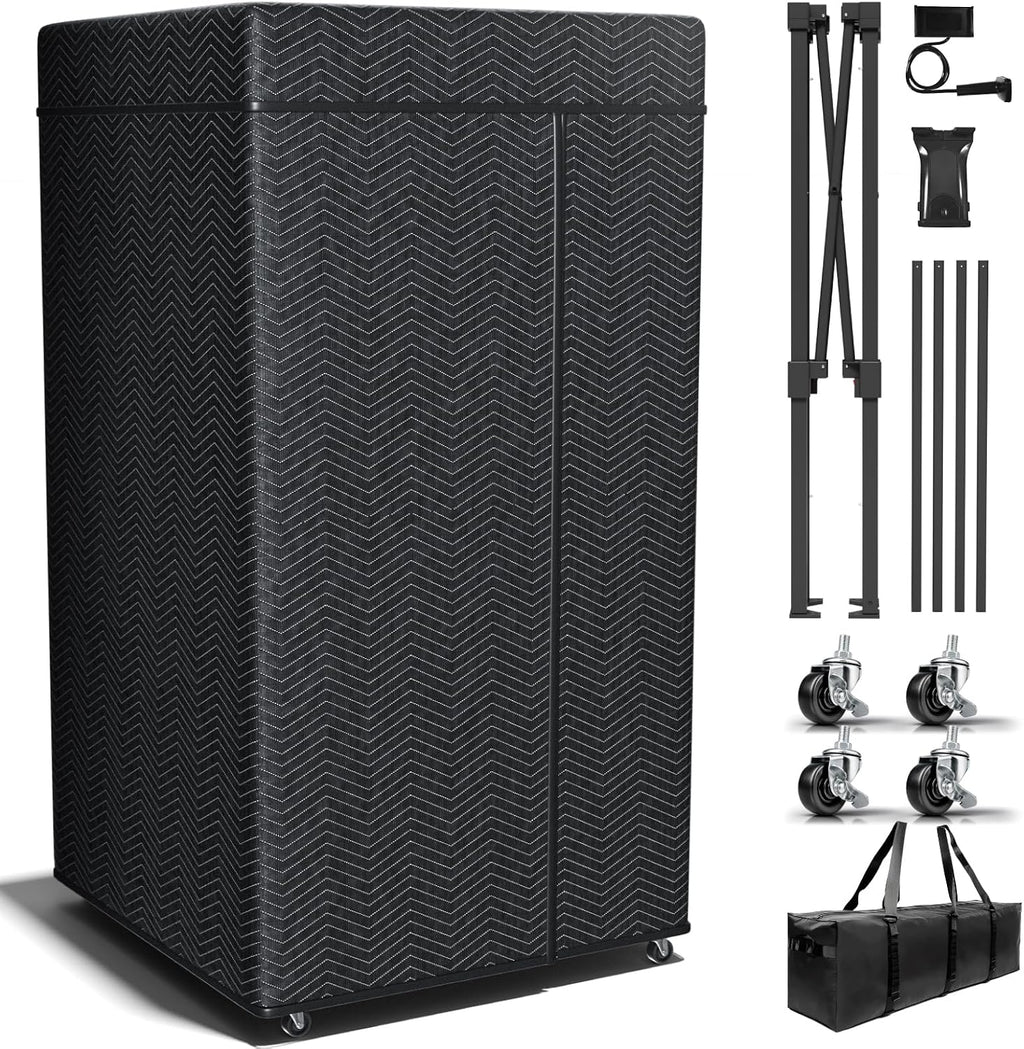 Portable Recording Booth Sound Booth for Recording Echo-Free Vocals Complete Home Recording Studio Foldable Vocal Booth with Travel Bag for Voiceovers, Podcasts & Music (XL Booth)