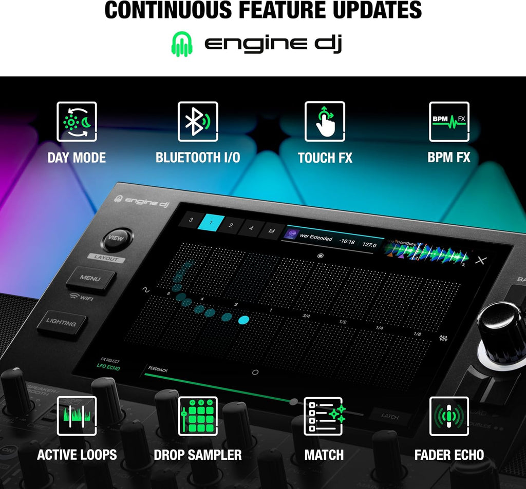 Denon DJ SC LIVE 4 Standalone DJ Controller with Stem Separation on 4-Decks, Wi-Fi Streaming, Build-in Speakers, Serato DJ and Virtual DJ Compatible