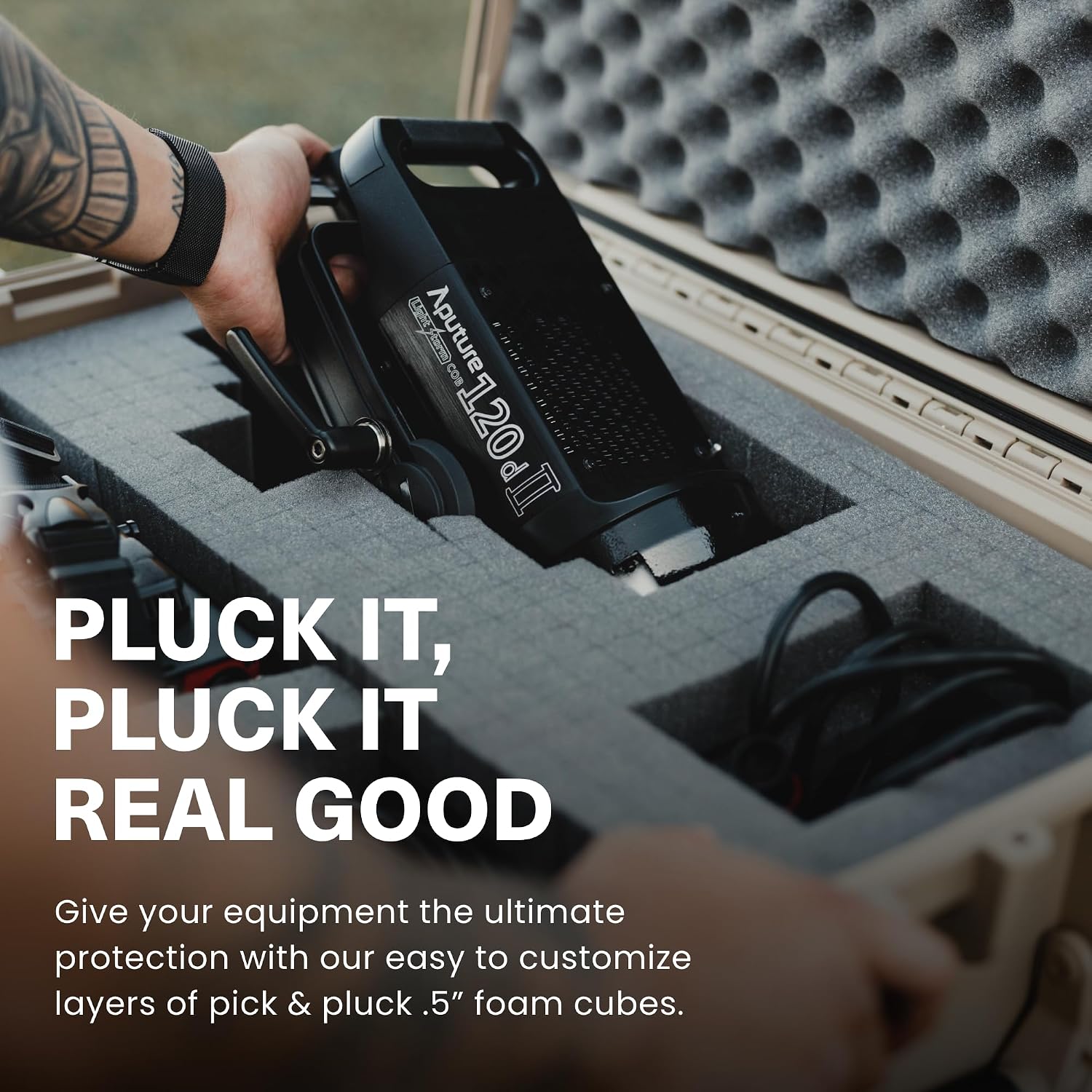 Condition 1 25' Large Waterproof Hard Case Model 839 with Foam, Portable Protective Storage Box for Travel, Hunting, Military, Tactical, Made in USA, 24.50'x 19.46'x8.41' Black