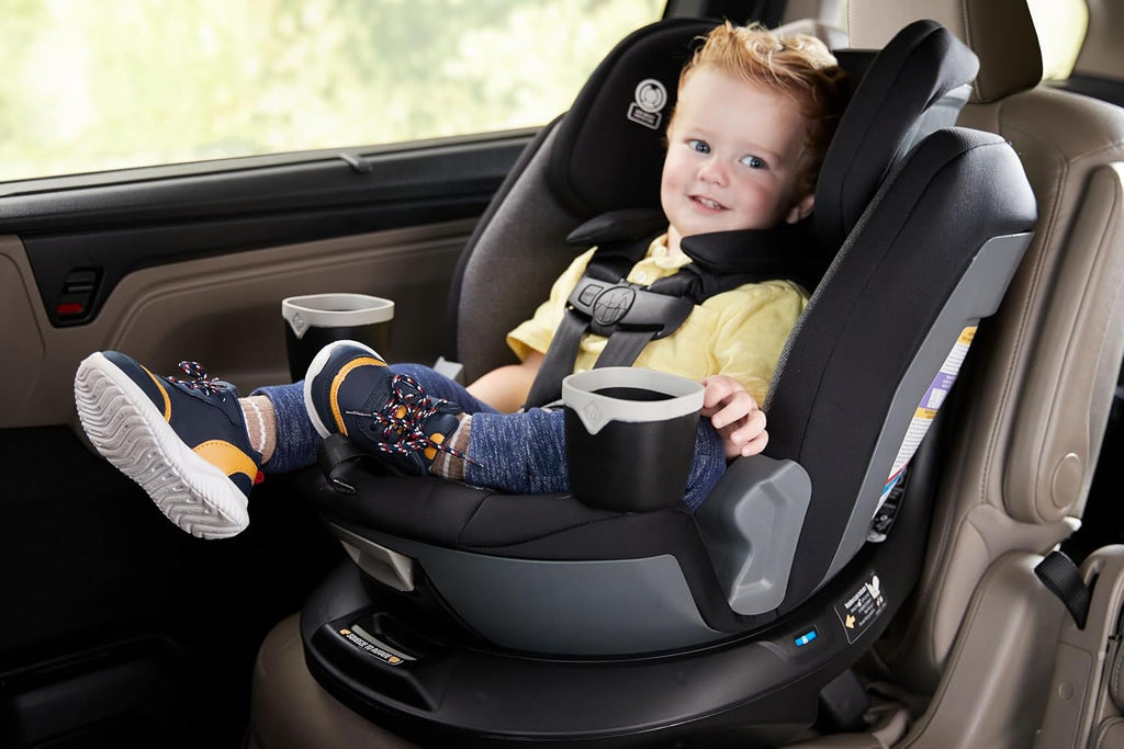 Safety 1st Turn and Go 360 ST Rotating All-in-One Convertible Car Seat, SafetySwivel Technology, SecureTech Installation, 3-in-1 Rear-Facing, Forward-Facing, Booster, 5-100 lbs, Seafoam Mist
