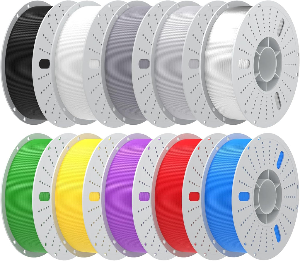 PINBALL PETG 3d Printer Filament 1.75mm High Precision Durable Moisture-Proof Strong Filament Mith Better Flow Dimensional Accuracy +/- 0.02mm Suitable for Most FDM 3D Printers 10 Kilograms Ten Colors