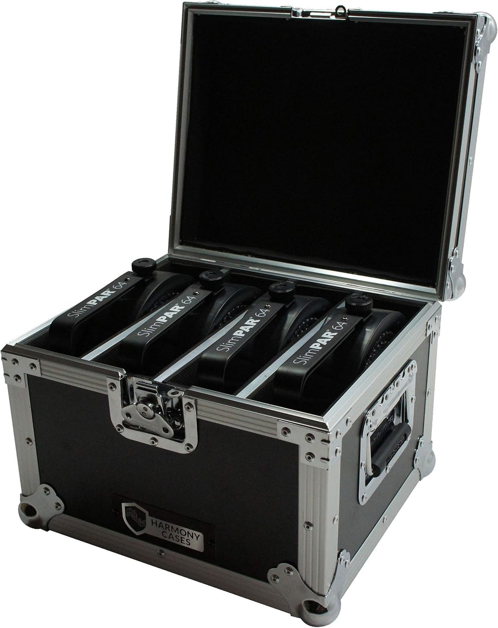 Harmony Audio Cases HC4SLIMPAR64 Light Flight Road Case Compatible with Chauvet SlimPAR 64 x 4