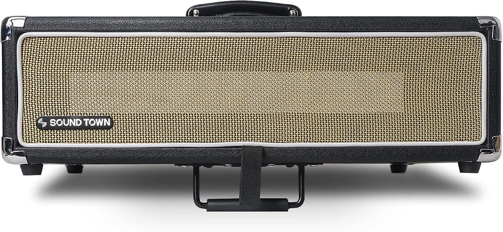 Sound Town Vintage 2U Amp Rack Case, 12.5' Depth with Rubber Feet, Dust Cover, Kickstand, Black (STVRC-2BK)
