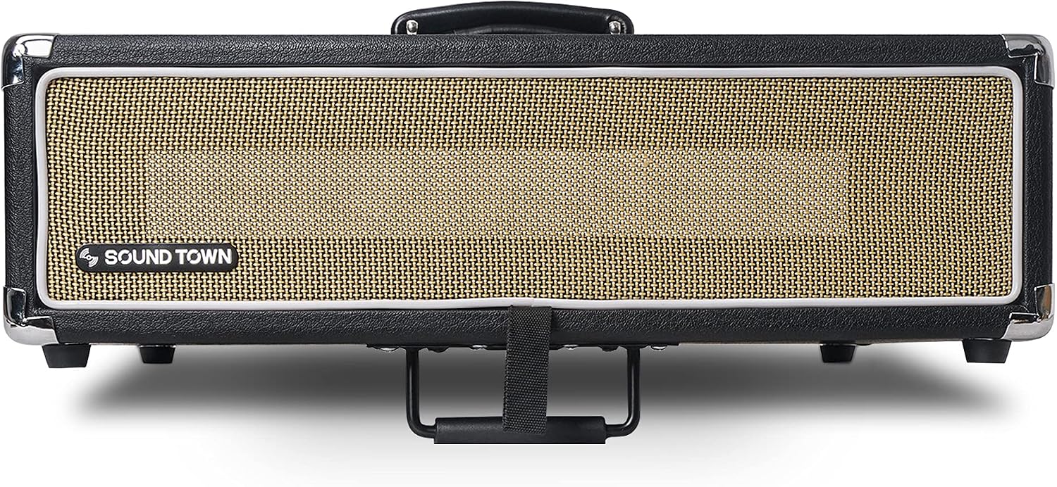 Sound Town Vintage 2U Amp Rack Case, 12.5' Depth with Rubber Feet, Dust Cover, Kickstand, Black (STVRC-2BK)