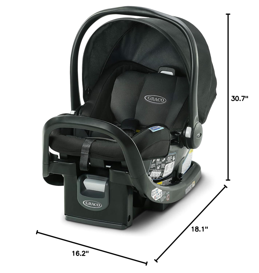 Graco® SnugRide SnugFit Infant Car Seat, Baby Car Seat with Anti Rebound Bar for Extra Safety, No-Rethread Harness, LATCH Equipped Carseat, Baby Essentials, Gift for New Parents, Gotham