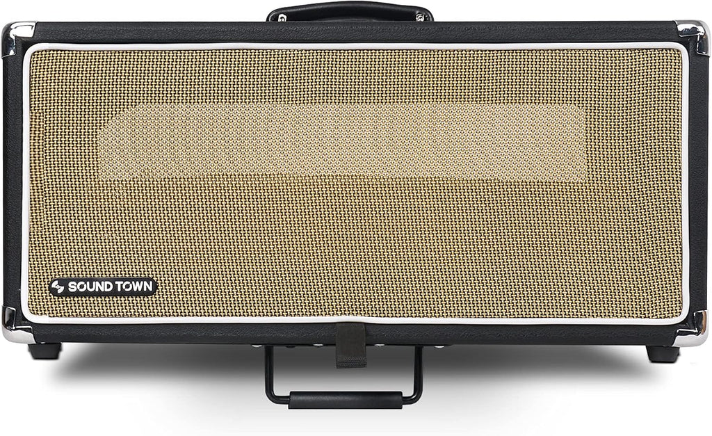 Sound Town Vintage 4U Amp Rack Case, 12.5' Depth with Rubber Feet, Dust Cover, Kickstand, Black (STVRC-4BK)