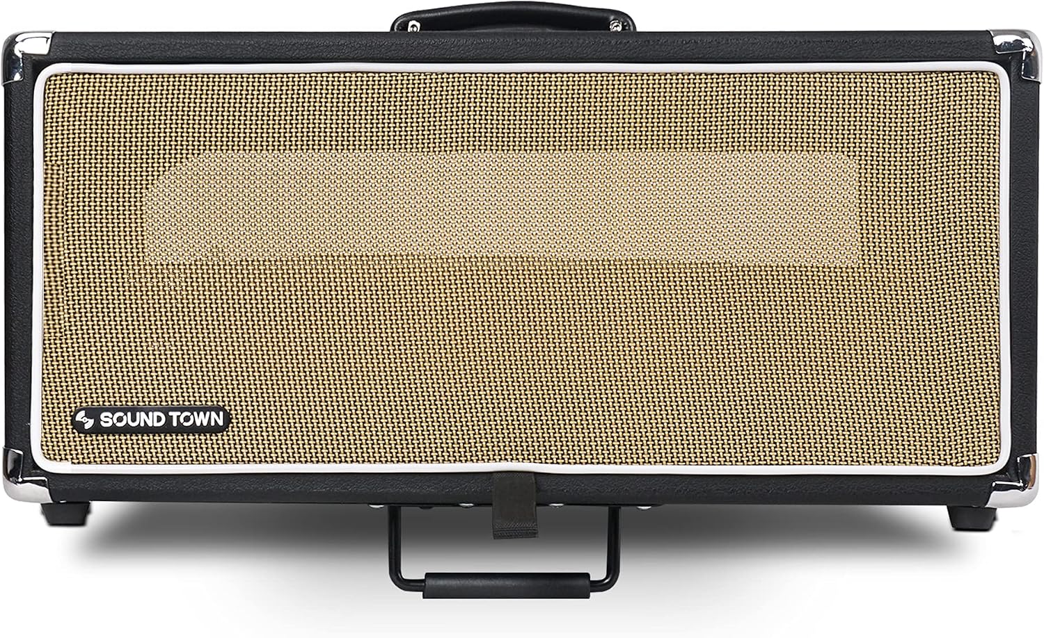 Sound Town Vintage 4U Amp Rack Case, 12.5' Depth with Rubber Feet, Dust Cover, Kickstand, Black (STVRC-4BK)