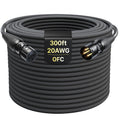 XLR Cables 300ft 1 Pack, Professional Gold-Plated Rean Connectors from Neutrik, Kevlar-Reinforced Nylon Braided Microphone Cable, Mic Cable, Durable Shielded and Balanced XLR Male to Female Cord