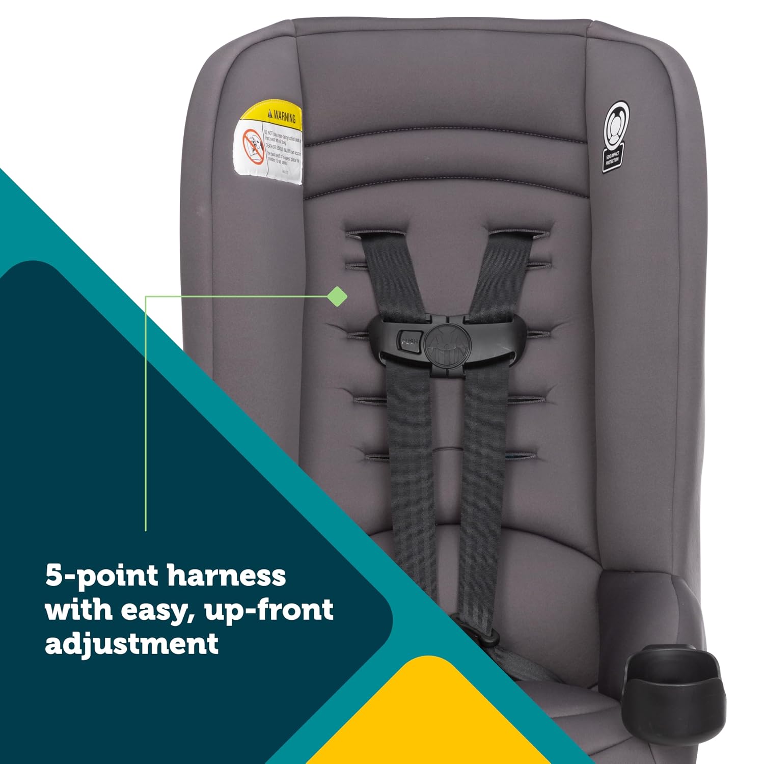 Safety 1st Jive 2-in-1 Convertible Car Seat, Rear Facing Car Seats for Babies (5-40 lbs, 19-40'), Forward Facing Carseat for Toddlers (22-65 lbs, 29-49'), Night Horizon