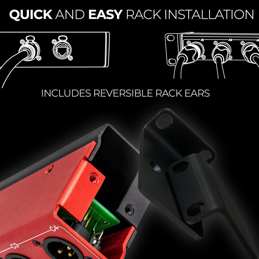 Sound Tools CAT Rack Female - Female XLR Rack Mountable Stage Box with Audio Over Shielded CAT Cable. Send 12 Channels of Audio, DMX, Clear-Com or AES