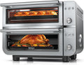 Ninja Double Oven Pro Smart XL Countertop Oven & Air Fryer | 30.2 Qt Capacity |12-in-1 Versatility with Smart Finish & DualZone Tech to Cook 2 Meals at Once | Fit up to 4.5lb Chicken | Silver | DCT821