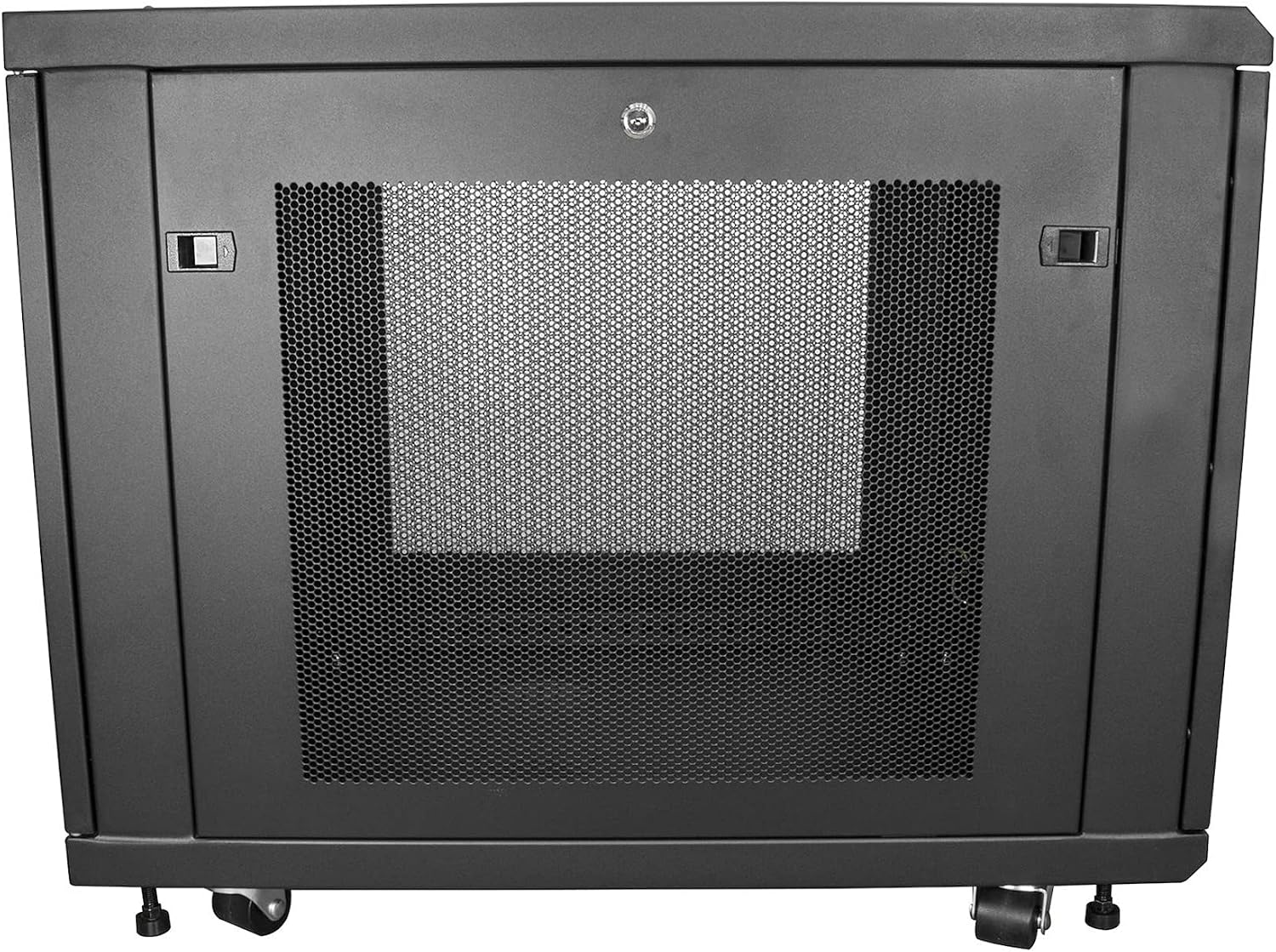 StarTech 12U Enterprise-Grade Server Rack Cabinet Kit, 19in Enclosed 4-Post Rack with Shelf and Cable Management, 29in (75cm) Mounting Depth, 992lb (450kg) Capacity, Black, Alloy Steel