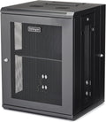 StarTech 4-Post 15U Wall Mount Network Cabinet w/ 1U Shelf, 19' Wall-Mounted Server Rack Kit for IT / Data Computer Equipment, Ships Fully Assembled