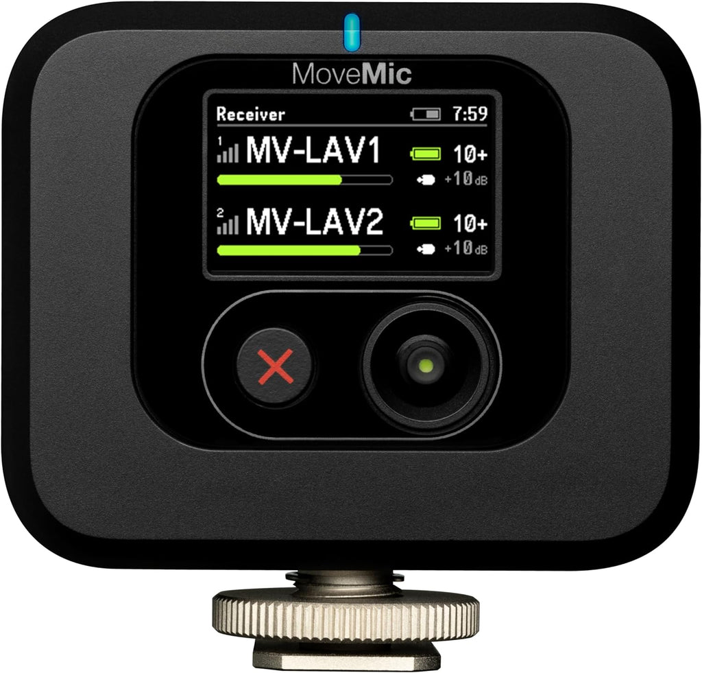 Shure MoveMic Two Kit, Pro Wireless Lavalier Microphones with Camera Receiver for DSLR, iPhone, Android, Mac, PC, 24-Hour Charge (MV-Two-KIT-Z7)