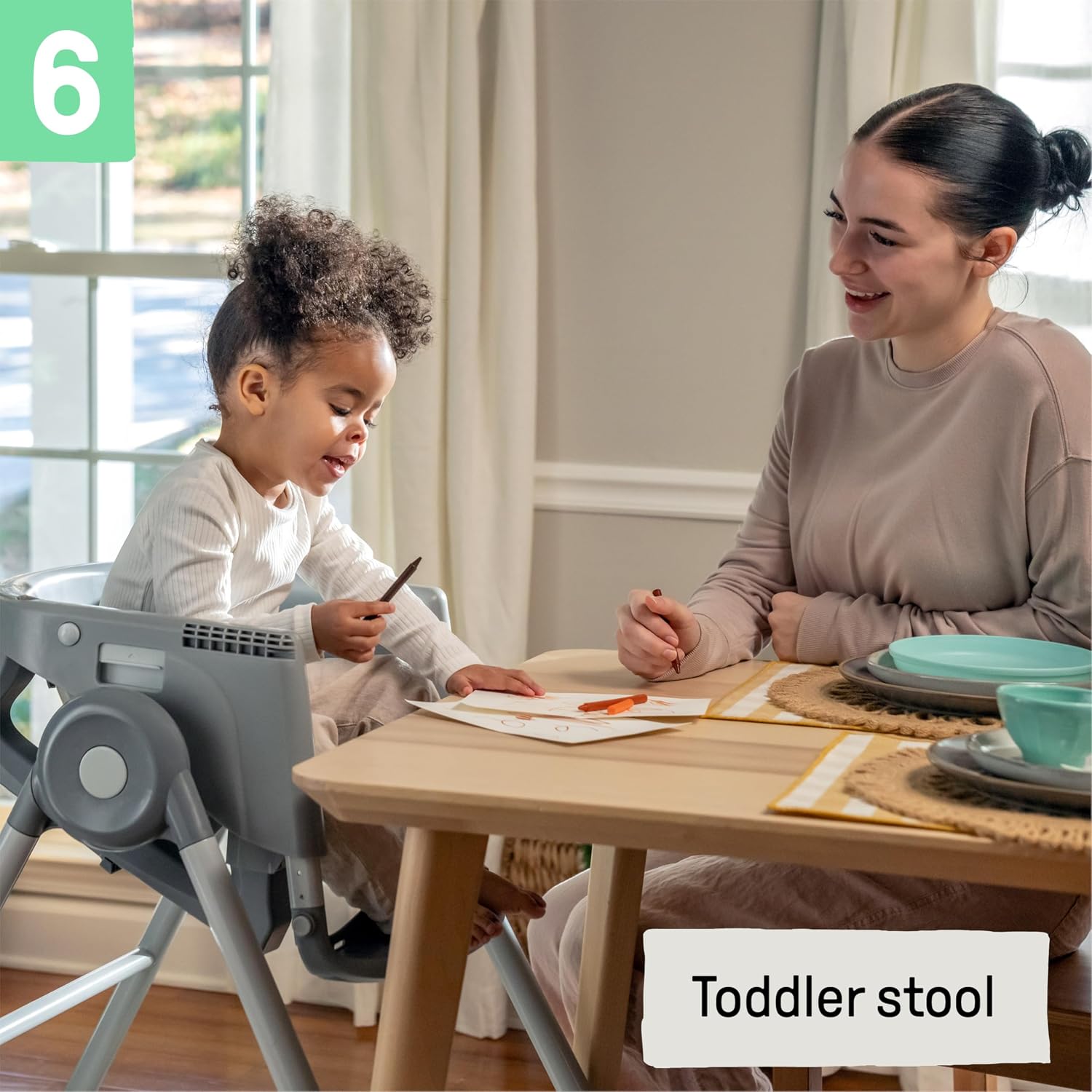 Ingenuity Proper Positioner Deluxe High Chair - 7-in-1 Convertible Baby Seat, Removable Rocking Infant Seat, Unisex, for Ages 0-36 Months