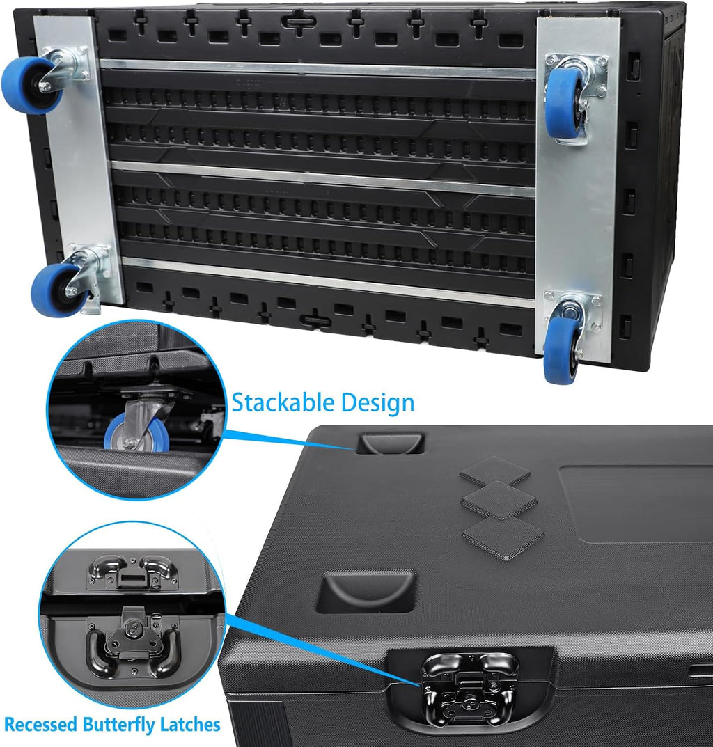 Cable Trunk | ATA Road Case | Equipment Storage Case 44'x22'x24', with Heavy Duty Casters
