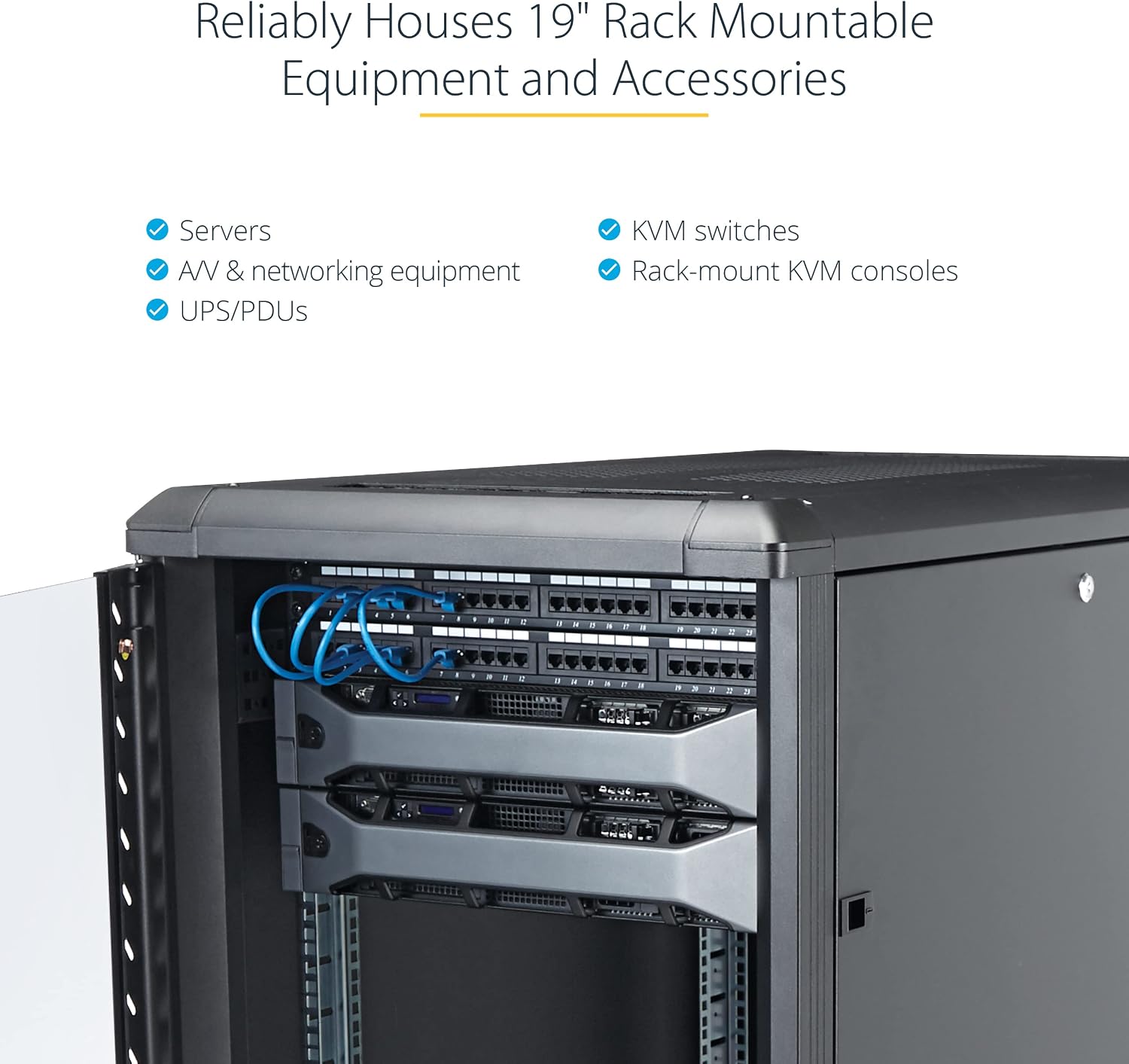 12U 29in Knock-Down Server Rack Cabinet with Casters