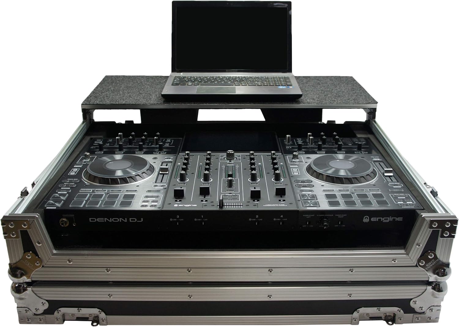 Harmony Audio HCMCX9000LT Flight Glide Laptop Stand DJ Custom Case Compatible with Denon Prime 4