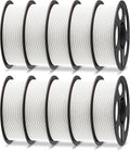ANYCUBIC PLA Plus (PLA+), 3D Printer Filament 1.75mm Bundle, High Toughness, Dimensional Accuracy +/- 0.02mm, Print with Most FDM 3D Printers, 10 Pack 1KG Reusable Spool White