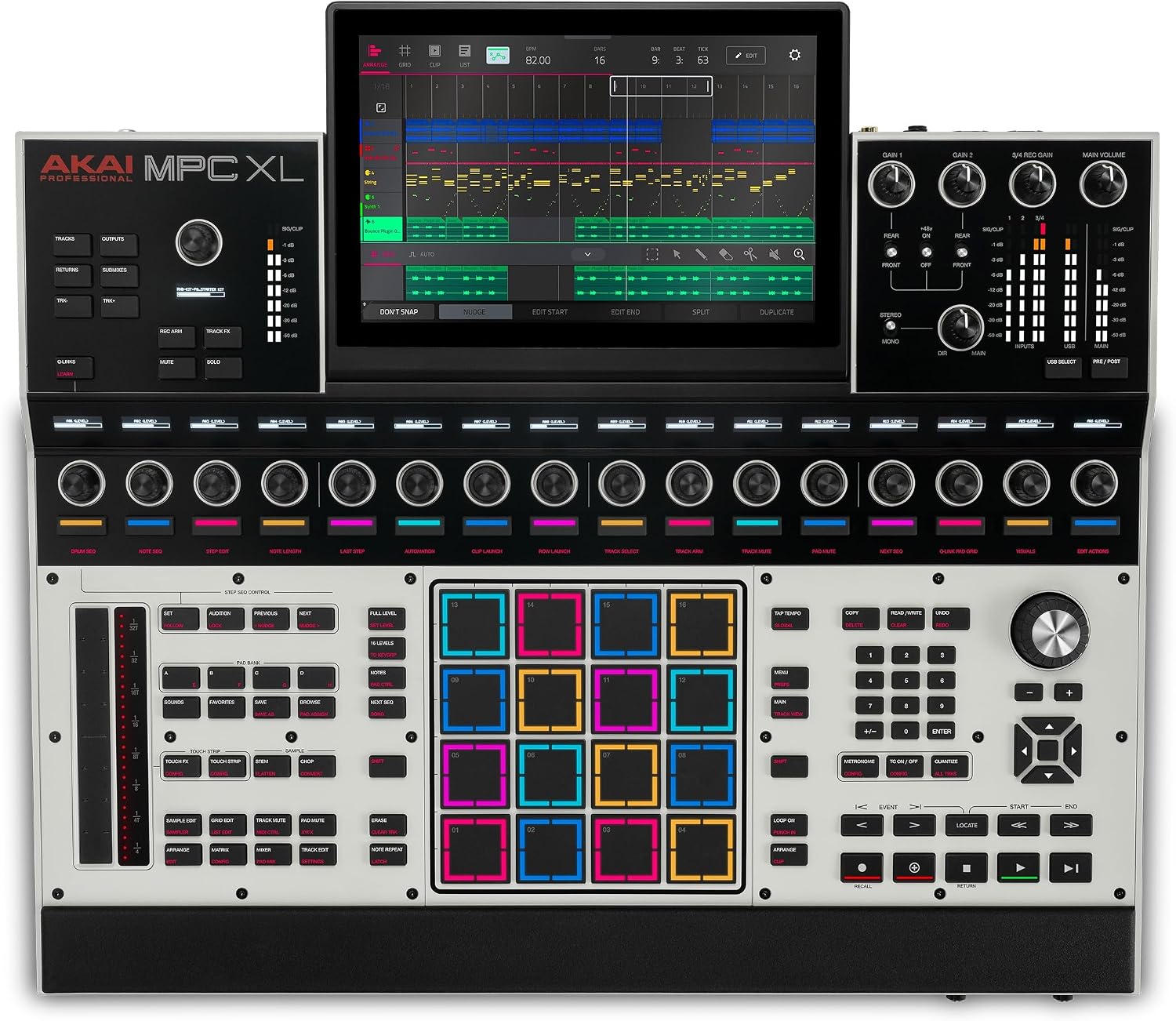 Akai Professional MPC XL Standalone Music Production Center for Sampling and Sequencing with 10.1-inch Touchscreen, 3D MPCe Pads, 8-Core CPU, 16GB RAM, 256GB SSD
